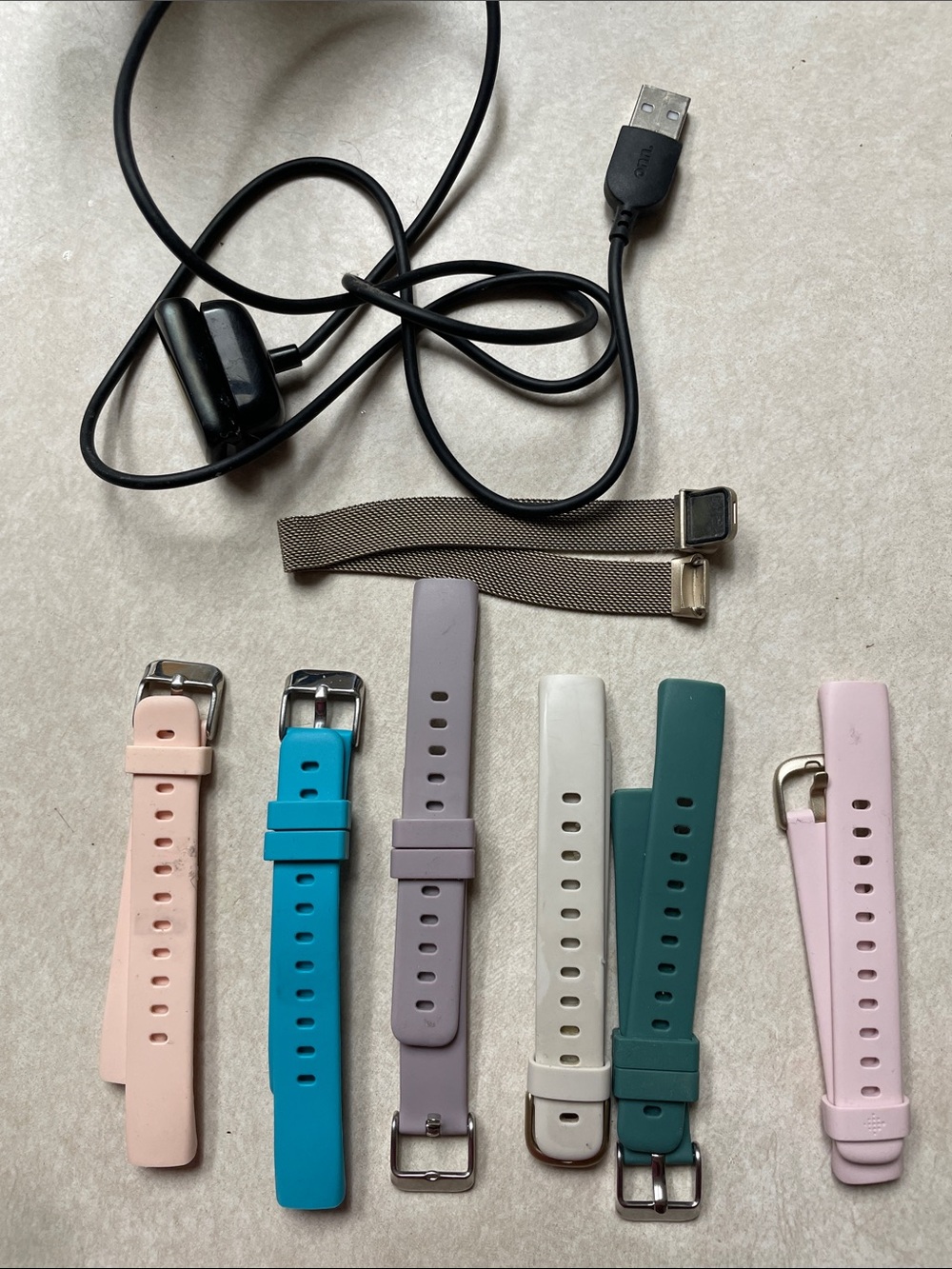 Fitbit Luxe Interchangeable Silicone & Mesh Watch Bands — Multi-Color Pack